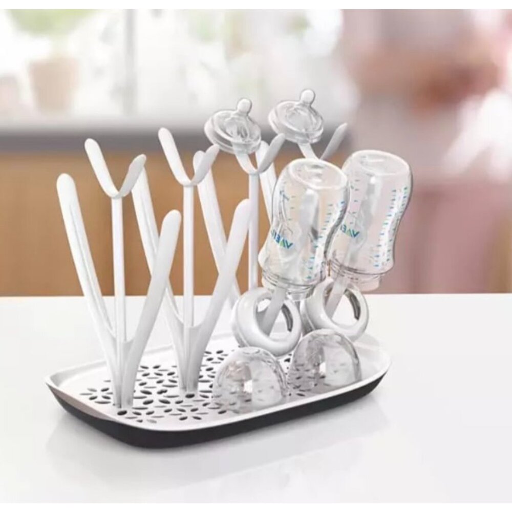 Philips Avent Baby Bottle Drying Rack With Removable Water Tray - White